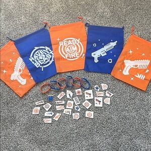 Nerf Drawstring Bags with Accessories for Birthday Parties